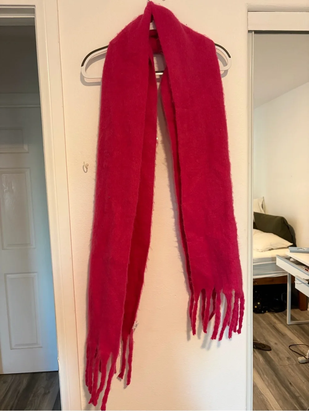 GAP Bright Fuchsia Fringe Scarf